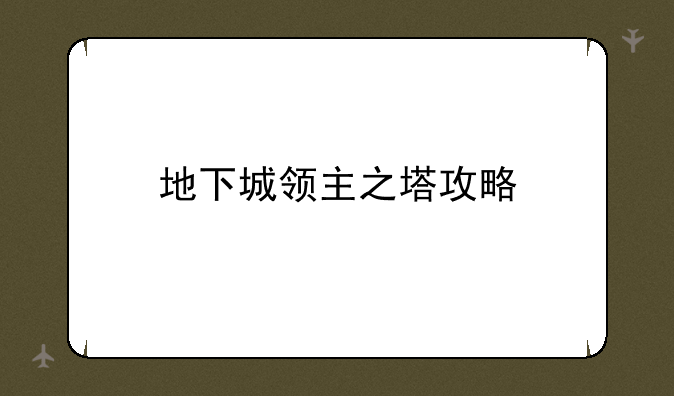 地下城领主之塔攻略