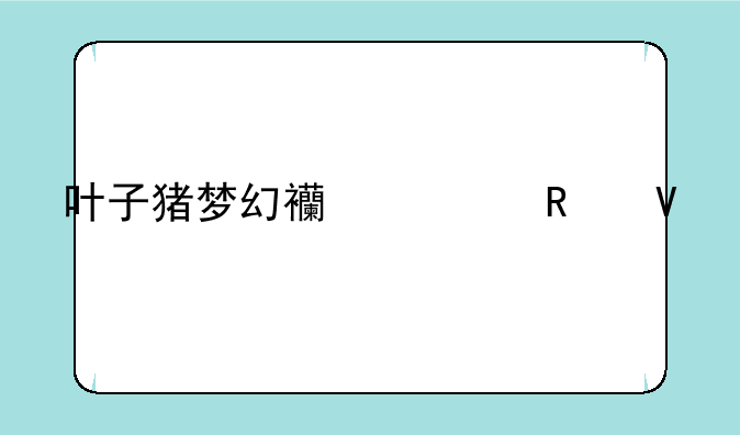叶子猪梦幻西游攻略大全